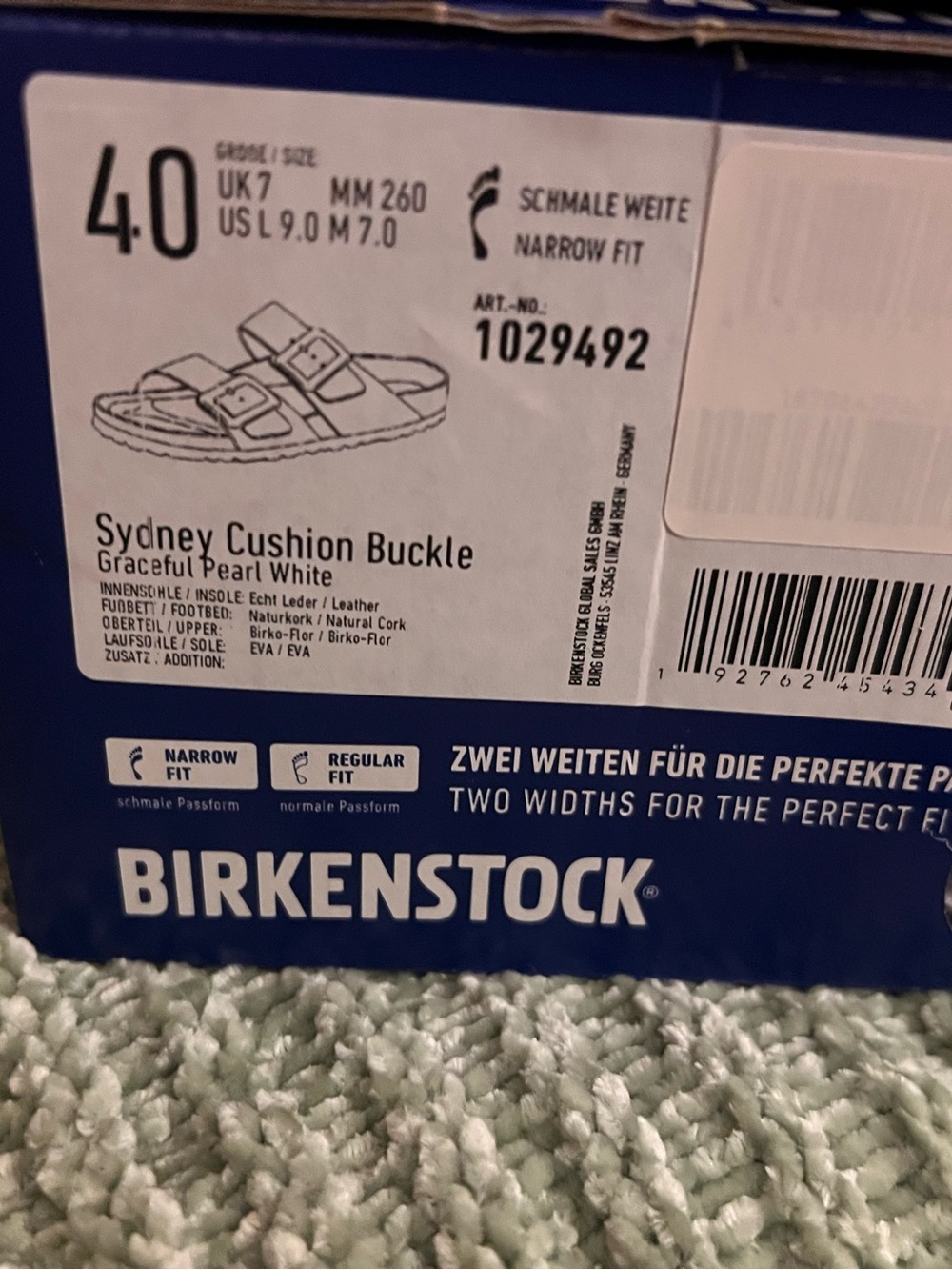 Birkenstock Womens Metallic Light 
Gold Two-Strap Sandal - Picture 4 of 8